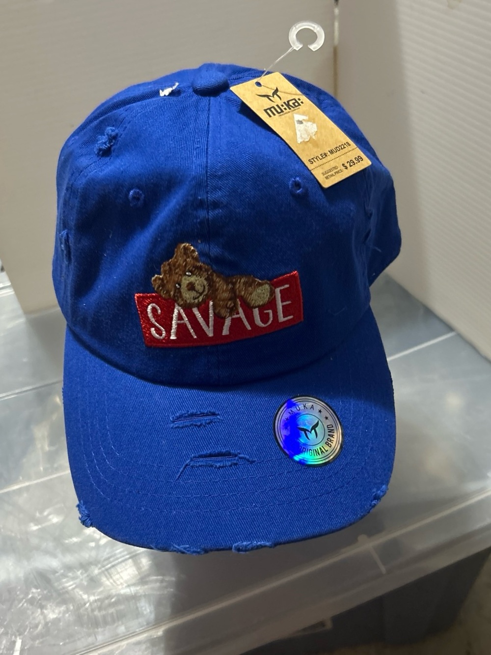 Blue 'Savage' Teddy Baseball Cap